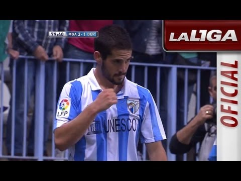 Gol de Isco (3-1) en el Málaga CF - Deportivo de la Coruña - HD