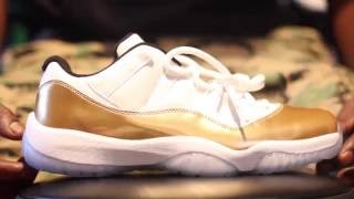 Air Jordan 11 Low Gold Coins (Closing Ceremony)Authentic Unboxing Review + On Foot!!!