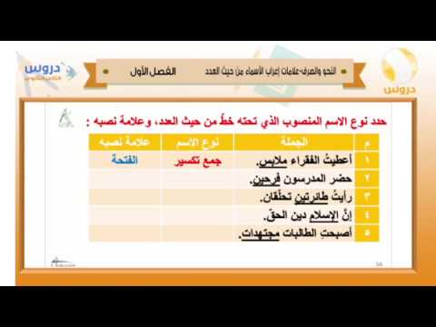 الثاني الثانوي | الفصل الدراسي الأول 1438 | النحو والصرف | إعراب الأسماء الخمسة من حيث العدد