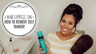 SUPER FAST SELF TANNING ROUTINE | ST  TROPEZ EXRESS MOUSSE + TIPS ON REMOVING SELF TANNER!