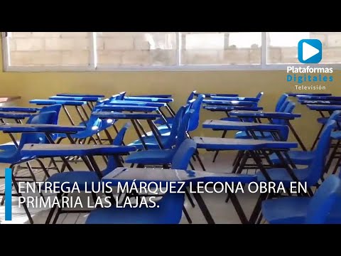 Luis Márquez entrega obra en primaria Venustiano Carranza las Lajas Zacatlán