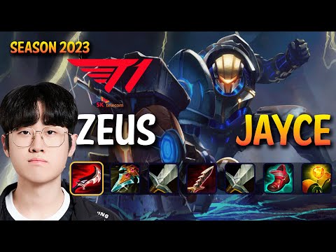 T1 Zeus JAYCE vs GNAR Top - Patch 13.23 KR Ranked