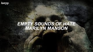 Empty Sounds Of Hate : Marilyn Manson (Spanish / English lyrics)