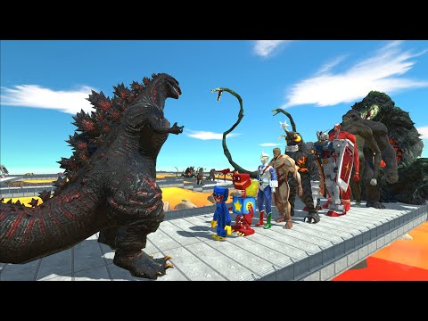 Shin Godzilla vs Biollante LAVA DEATH RUN - Animal Revolt Battle Simulator