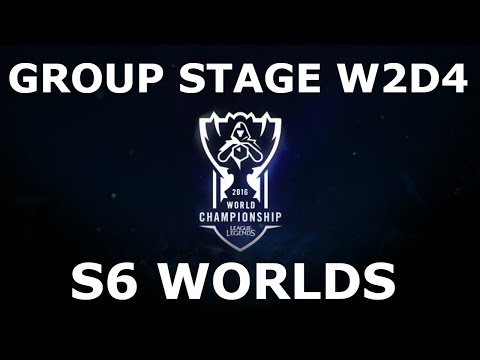 Week 2 Day 4 of S6 LoL eSports World Championship 2016! Full Day All Games #Worlds 2016