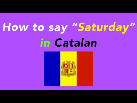 How to say “Saturday” in Catalan