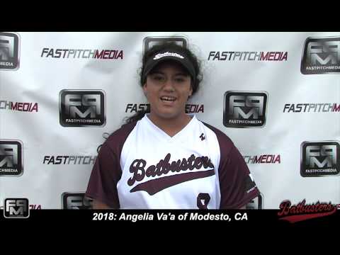 2018 Angelia Va'a Power Hitting Lefty Pitcher and First Base Softball Skills Video - Batbusters