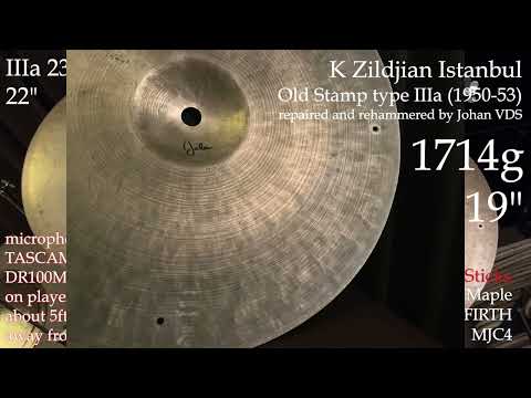 1714g 19" "Johan VDS modified" Old Stamp K Zildjian
