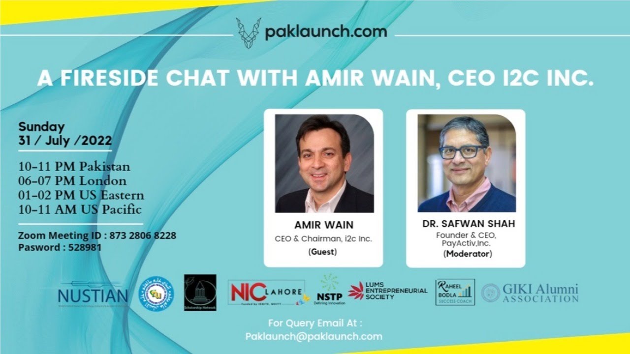 A Fireside Chat with Amir Wain, Founder & CEO i2C Inc. - YouTube