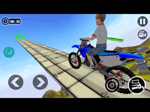 Impossible Kids MotorBike Tracks 3D: Dirt Motor Cycle Rider Game - Android GamePlay