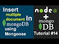 MongoDB Tutorial 14 How To Insert Multiple Documents Using One Line In Mongoose In Hindi