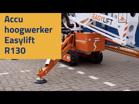 Accu spinhoogwerker Easylift R130 van Hoogwerkservice