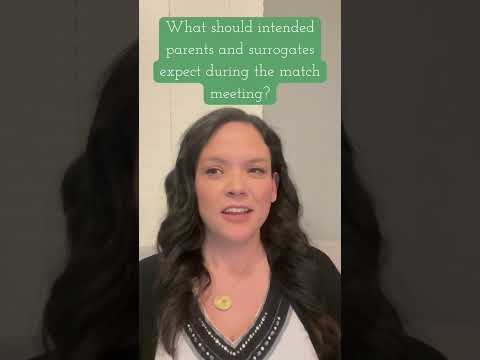 What should intended parents and surrogates expect during the match meeting?