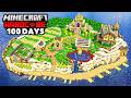 I Survived 100 Days STRANDED On An ISLAND In Minecraft Hardcore