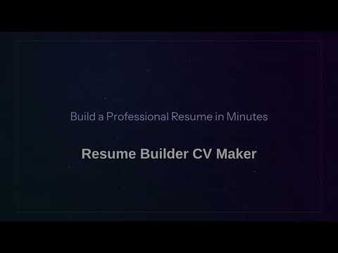 Resume Builder CV Maker