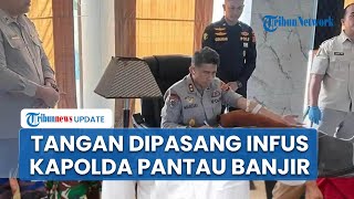 Potret Tangan Kapolda Aceh Dipasang Infus tapi Tetap Kerja Pantau Percepatan Penanganan Banjir