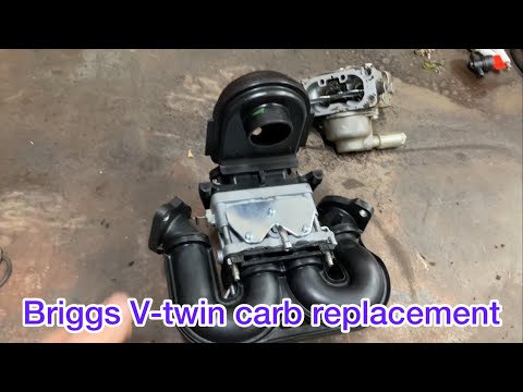 How to replace a Briggs and Stratton V-twin carburetor.