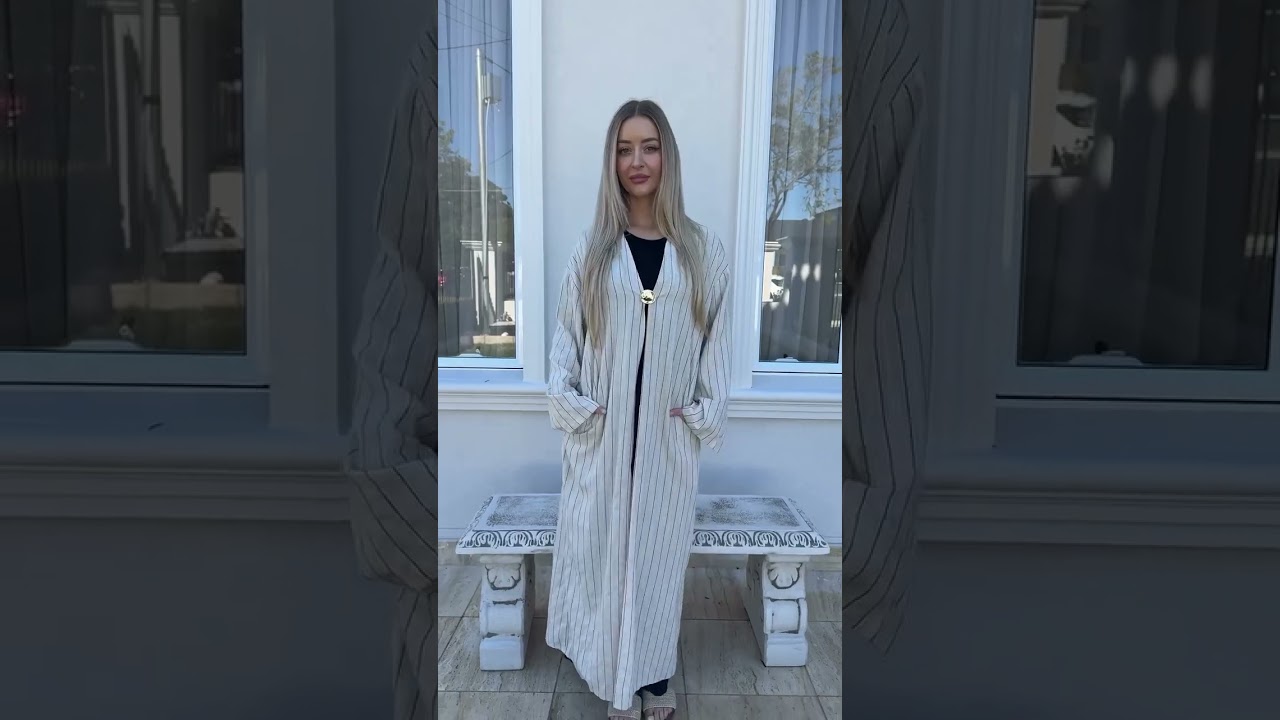 Modest Clothing Australia | Stripe Linen Kimono – 30% OFF