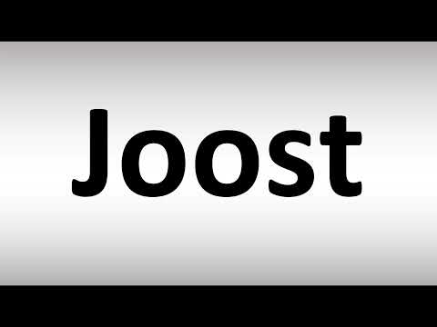 How to Pronounce Joost