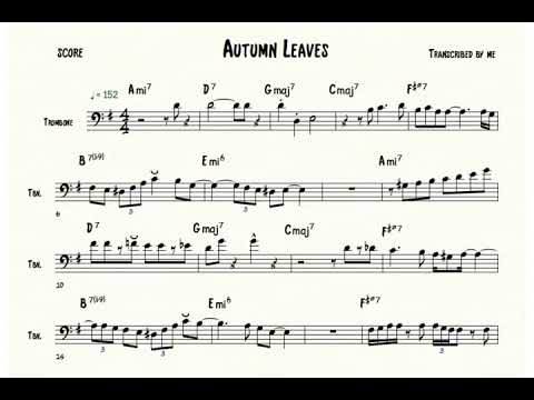 Autumn Leaves - Curtis Fuller Transcription