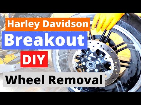 2018 Harley Davidson Breakout How to remove the wheels. DIY