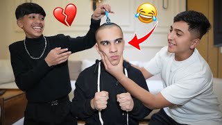 رسول مزين أصلع شوفو أخوان شنو سوو 😂#تحشيش