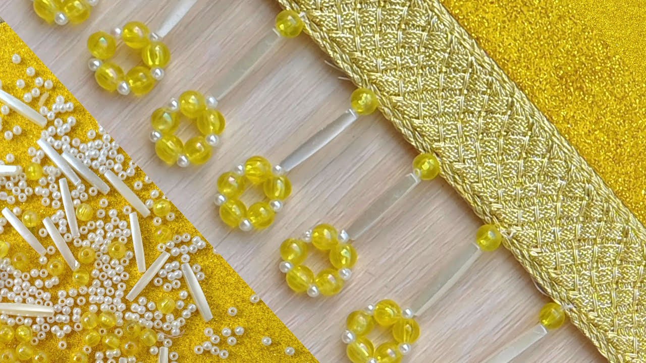 آموزش یک نمونه از شرابه دوزی زیبا وبسیار ساده و جذاب💥