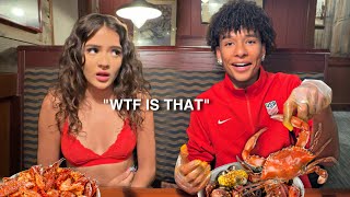 TRYING RED LOBSTERS NEW MENU! *she hates seafood*