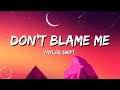 Taylor Swift - Don’t Blame Me (lyrics)