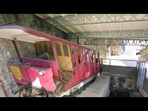 Standseilbahn 1820.01 Territet - Glion Aussicht auf Territet und den Genfersee - funiculaire