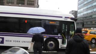 New York University Route E shuttle bus at Third Avenue and East 14th Street