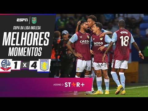 DOUGLAS LUIZ FAZ GOL OLÍMPICO, ASTON VILLA VENCE BOLTON E AVANÇA NA COPA DA LIGA | MELHORES MOMENTOS