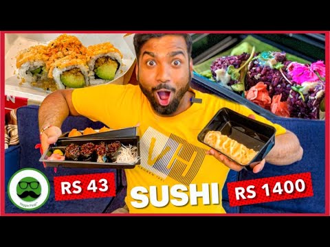 Rs 1400 Sushi | Cheap Vs Expensive Food Challenge | Veggie Paaji