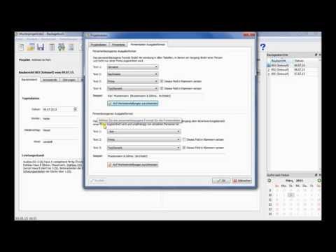 Bauskript Bautagebuch: Schritt 1: Firmenlisten und Projektdaten