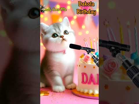 HAPPY BIRTHDAY TO YOU DAKOTA | HAPPY BIRTHDAY SONG WITH NAMES | Adorable Cute Cat 😺  #happybirthday