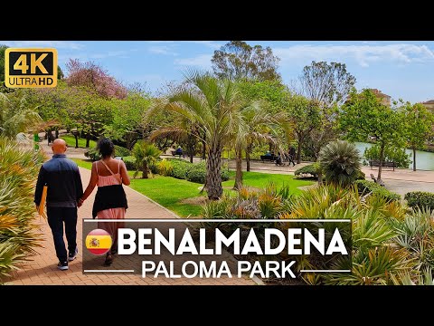 Walking Tour of Paloma Park Benalmadena, Malaga, Spain - Relaxing Walk in April 2022