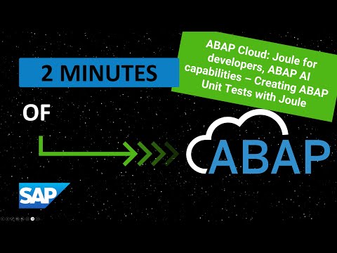 ABAP Cloud: Joule for developers, ABAP AI capabilities - Creating ABAP Unit Tests using Joule