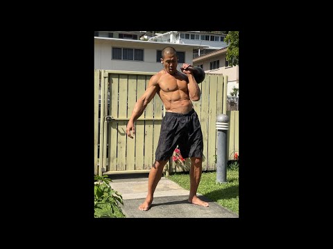 Day 320 FitPro Hawaii Workout (2X SPEED)-28 kg. Thruster + Snatch x 10 Minutes- April 2, 20213:14 pm