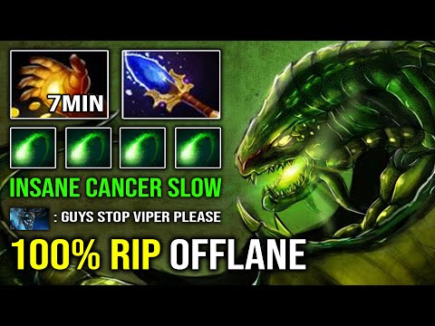 WTF 7Min Midas 100% Cancer Viper EZ Deleted Offlane with Poison Slow DPS 23Min GG Dota 2