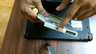 how to remove dvd drive of toshiba c660 laptop