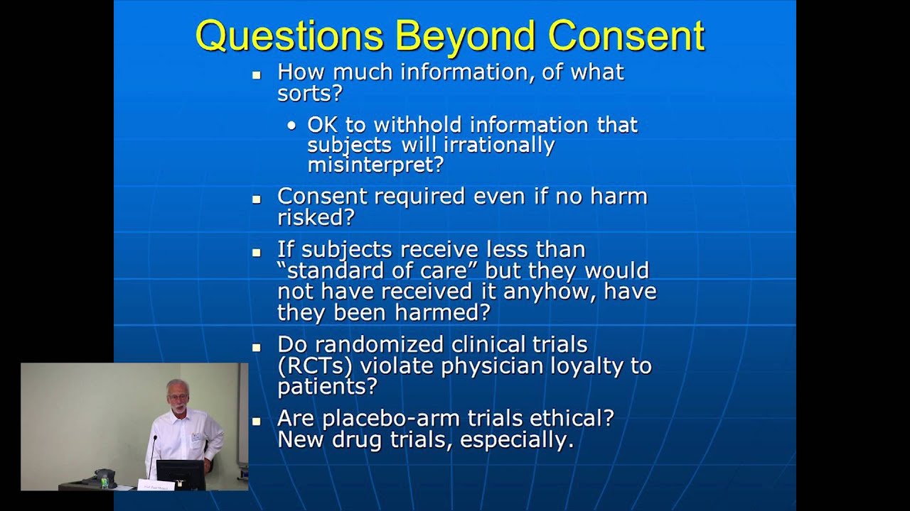 Introductory Lectures on Bioethics: Lecture 8 - Experimentation on Human Subjects