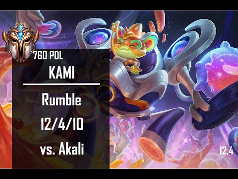 Kami Rumble MID vs Akali - BR Challenger Patch 12.4