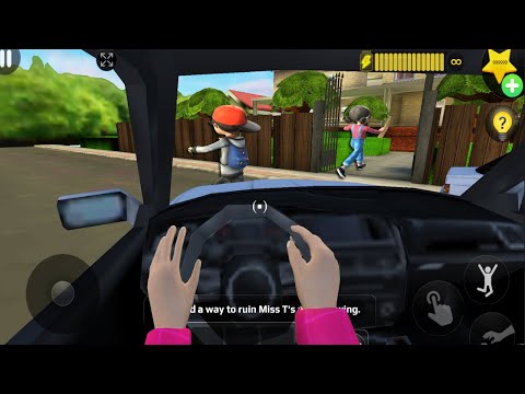 Scary Teacher 3D - with nick and tani troll Miss T fell face down  part 4979 #scaryteacher3d