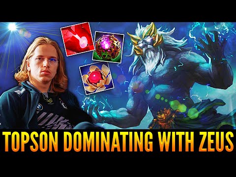 👉 TOPSON Totally Dominating With Zeus Mid - Easy 25 Kills In 30 Min. Game