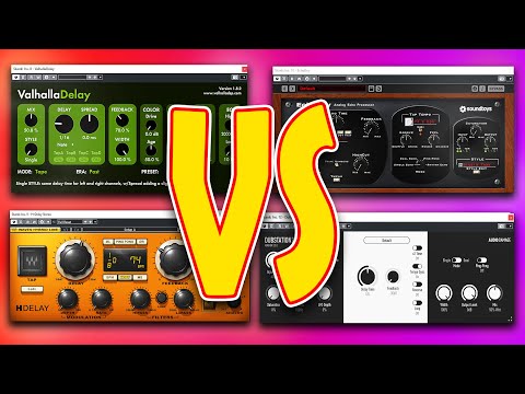 Valhalla DELAY Vs Echoboy vs H-delay VS Dubstation 2 - Plugin differences shootout