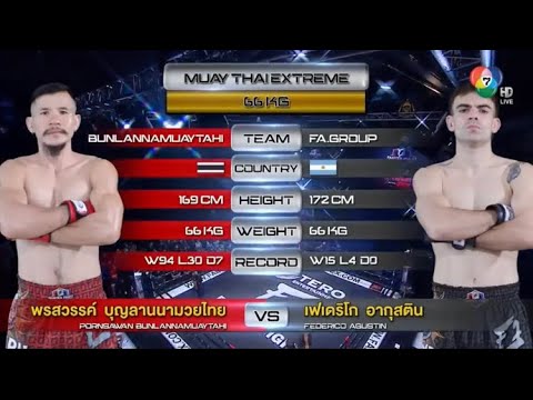 Federico Vernengo Naksumai (FA Group) vs Pornsawan Fairtex Fight Promotion