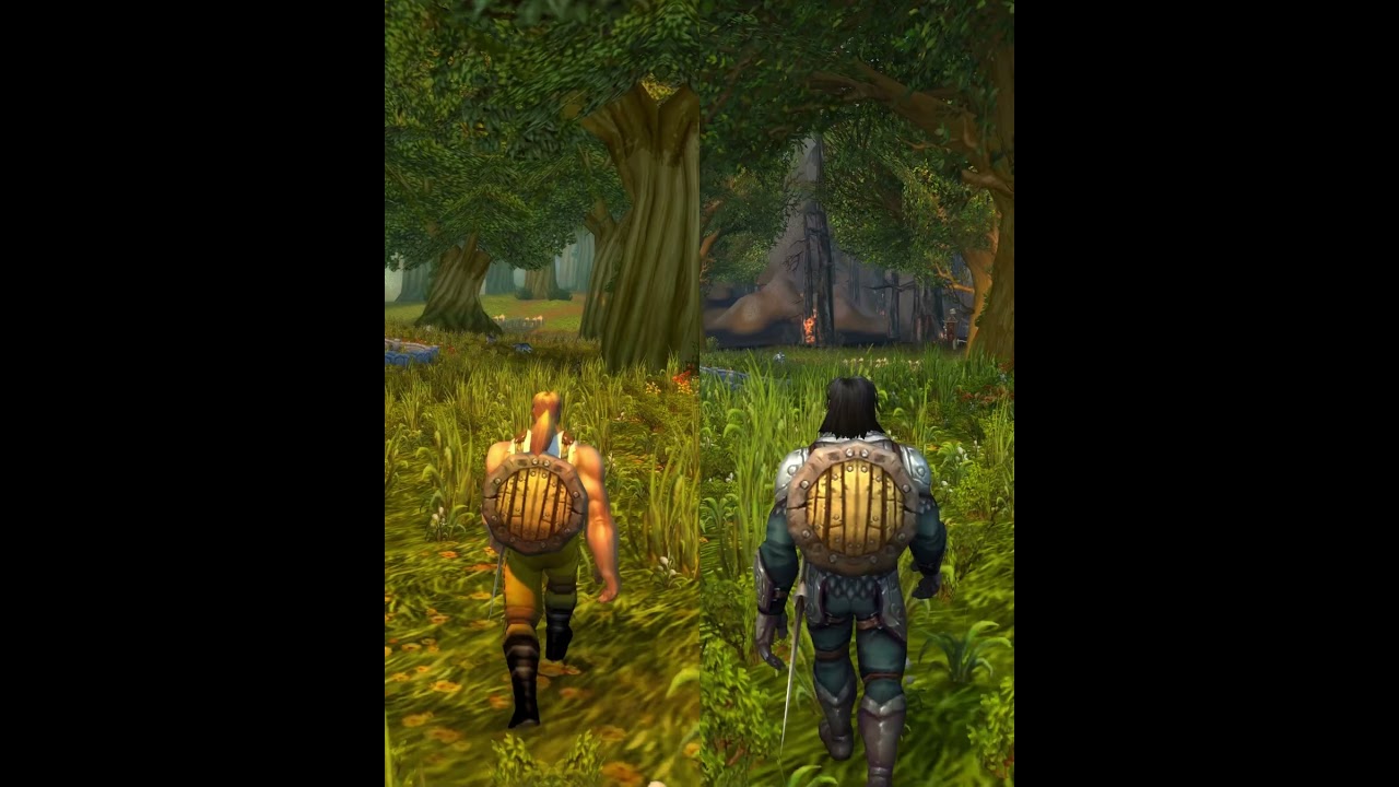 Classic vs Retail Human starting zone side by side comparison #worldofwarcraft  #wow #gaming
