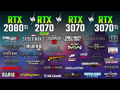 RTX 2080 Ti vs RTX 2070 SUPER vs RTX 3070 vs RTX 3070 Ti | Test in 33 Games | 1080p