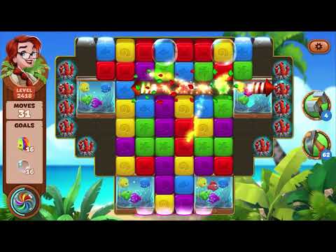 Lost Island Blast Adventure Level 2418 NO BOOSTERS - A S GAMING ✔️