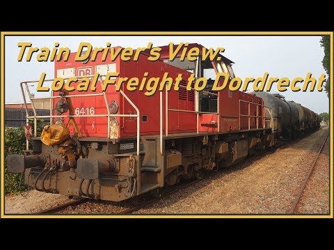 Train driver's view: Local freight to Dordrecht industrie